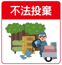 敷地前の不法投棄を防犯カメラで確認