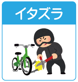 イタズラを防犯カメラで監視・記録