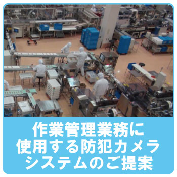 工場・倉庫の作業管理・安全管理の防犯カメラ