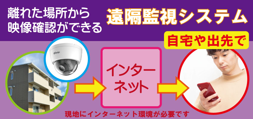 賃貸マンション向け防犯カメラの遠隔監視